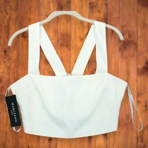 NWT‎ MARCIANO by Guess Martina Pale Pearl Crop Top Size S MSRP $130